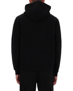 Versace Jeans Couture Logo Sweatshirt Cotton Sweatshirts - Black