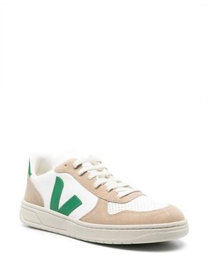 Veja V-10 Chromefree Leather Sneakers Shoes - White