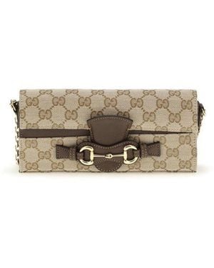 Gucci Beige Polyester Wallet - Metallic