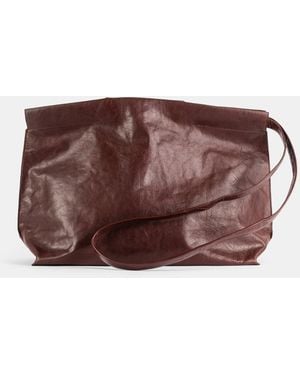 Bea Mombaers East West Leather Shopper Bag Hand - Brown