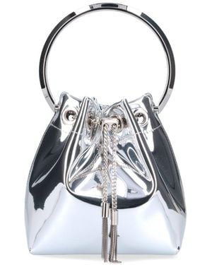 Jimmy Choo Bon Bon Mini Bucket Bag - White
