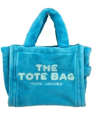 Marc Jacobs The Small Terry Tote Bag Crossbody Purse Cotton Blend - Blue