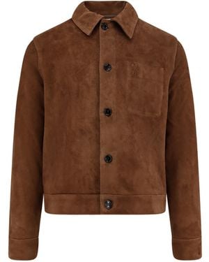 Ami Paris Suede Jacket - Brown