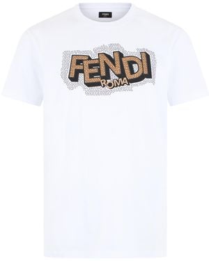 Fendi Cotton T-Shirt T-Shirts - White