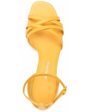 Ferragamo 65Mm Mirrored-Heel Sandals - Metallic