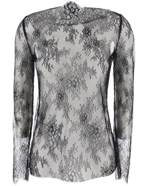 Alberta Ferretti Camicia Pizzo - Grey