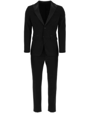 DSquared² Black Stretch Viscose Suit