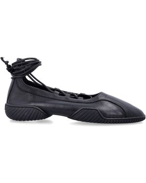 Miista Leather Averie Ballerinas Flat Shoes - Blue