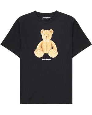 Palm Angels T-Shirt Bear Cotton T-Shirts - Black