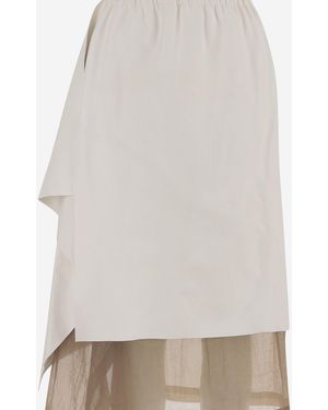 Niccolò Pasqualetti Leather Draped Skirt - Natural