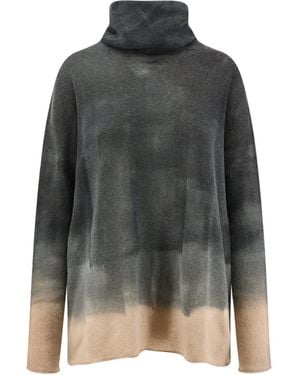 F Cashmere Bruco 7 Cashmere Turtleneck Sweater - Gray