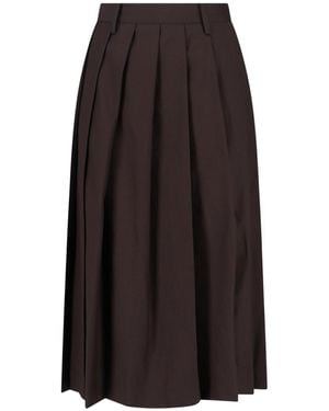 DUNST Midi Skirt - Brown