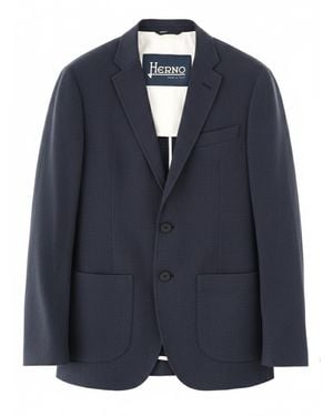 Herno Notched Lapel Blazer - Blue