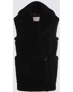 Max Mara Leather Bormida1234 Coat - Black