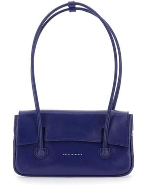 Marge Sherwood Shoulder Bag Shiny Leather Cow - Blue
