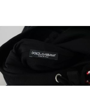 Dolce & Gabbana Dg Sequined Hooded Pullover Jumper - Black