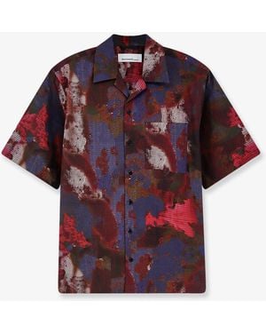 Oamc Peacemaker Boxy Cotton Shirt - Red