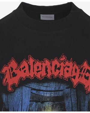 Balenciaga T-Shirt Cotton T-Shirts - Black