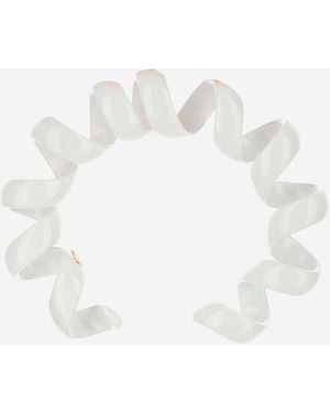 Bottega Veneta Cuff Bracelet Coiled - White
