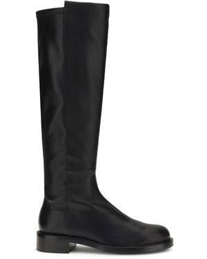 Stuart Weitzman Gisele High Boots Calf Leather Bos Taurus - Black