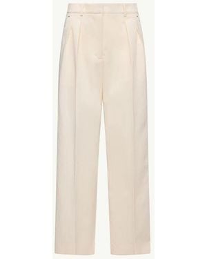 Moncler Moncler Pleated Wide-Leg Pants - White