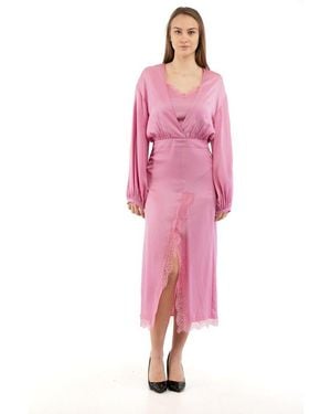Moschino Multicolour Marabou Casual Dress - Pink