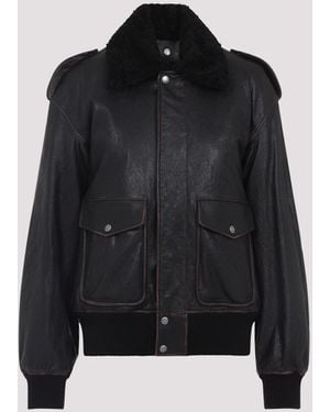 Saint Laurent Lamb Leather Jacket - Black