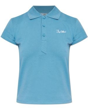 The Attico Polo With Logo - Blue