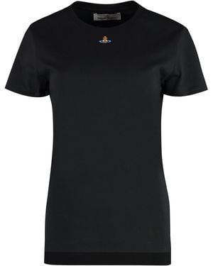 Vivienne Westwood Logo Cotton T-Shirt - Black