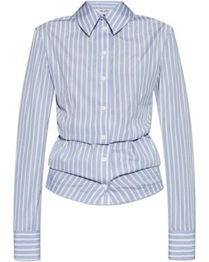 The Attico Striped Long-Sleeved Shirt - Blue