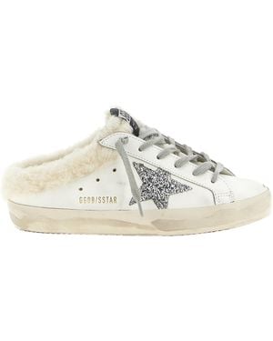 Golden Goose Leather Slides Shoe - White