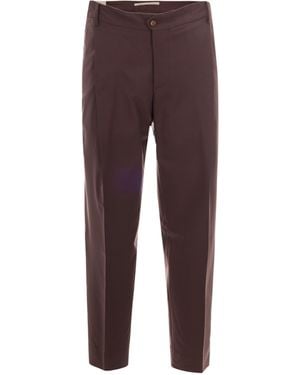 Briglia 1949 Trousers Manhattan Wool Polyester; Lining Cotton - Purple
