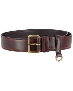 Prada Calf Leather Belt - Brown