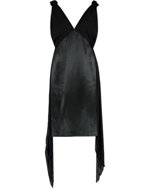 Bottega Veneta Silk Midi-Dress - Black