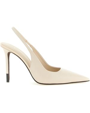 Brunello Cucinelli Leather High Heel Court Shoes - White