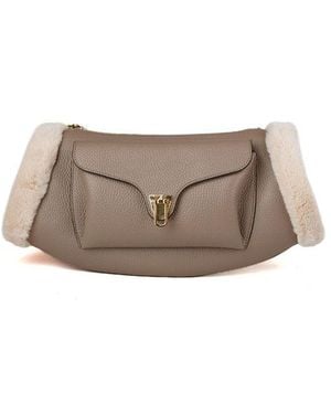 Coccinelle Crossbody Bag Warm Taupe-Natural Taupe/Natural Cow Leather Crossbody-Bags - Gray