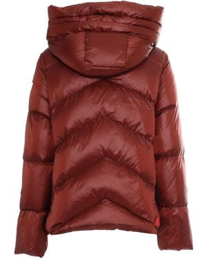 AFTER LABEL Down Jacket Polyamide Short Puffer - Red
