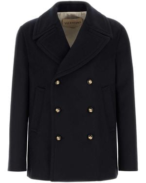 Valentino Garavani Midnight Wool Coat - Black