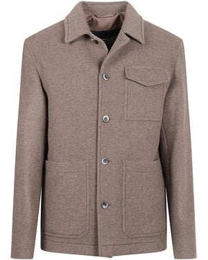 Herno Jackets Lana Poliammide Altre Fiber - Brown
