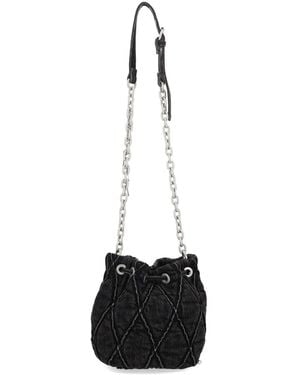 DIESEL Charm-D Bucket S Bag Cotton Shoulder - Black
