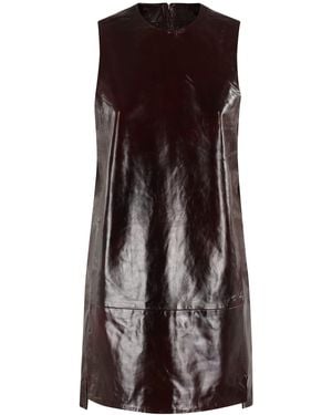 REMAIN Birger Christensen Mini Leather Dress - Brown