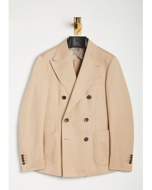 Doppiaa Aareseant Double Breasted Suit - Natural
