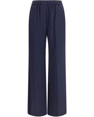 Weekend by Maxmara Mallo Trousers Fleece Wool Ovis Aries - Blue