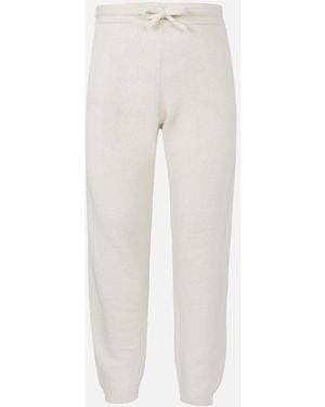 MC2 Saint Barth Girl Off- Cashmere Blend Jogger Pants - White