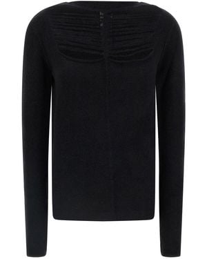 Rick Owens Wool Cut-Out Sweater - Black