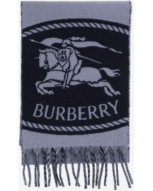 Burberry Cashmere Reversible Scarf - Blue