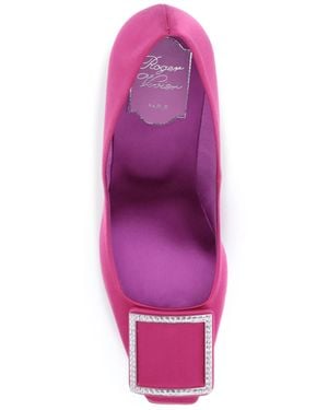 Roger Vivier Court Shoes Trompette Décolletés Satin Fuchsia Medium Upper: Fabric - Pink