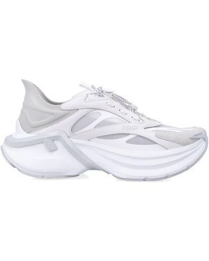 Fendi F-Light Leather And Mesh Trainers - White