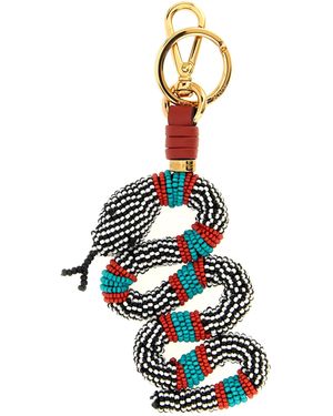 Etro Snake Keyring Glass - White