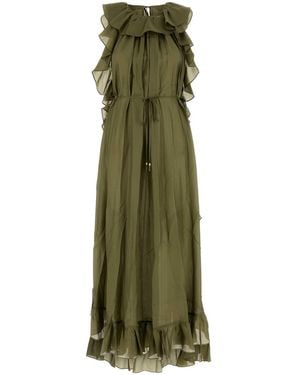 Zimmermann Silk Cascadian Dress - Green